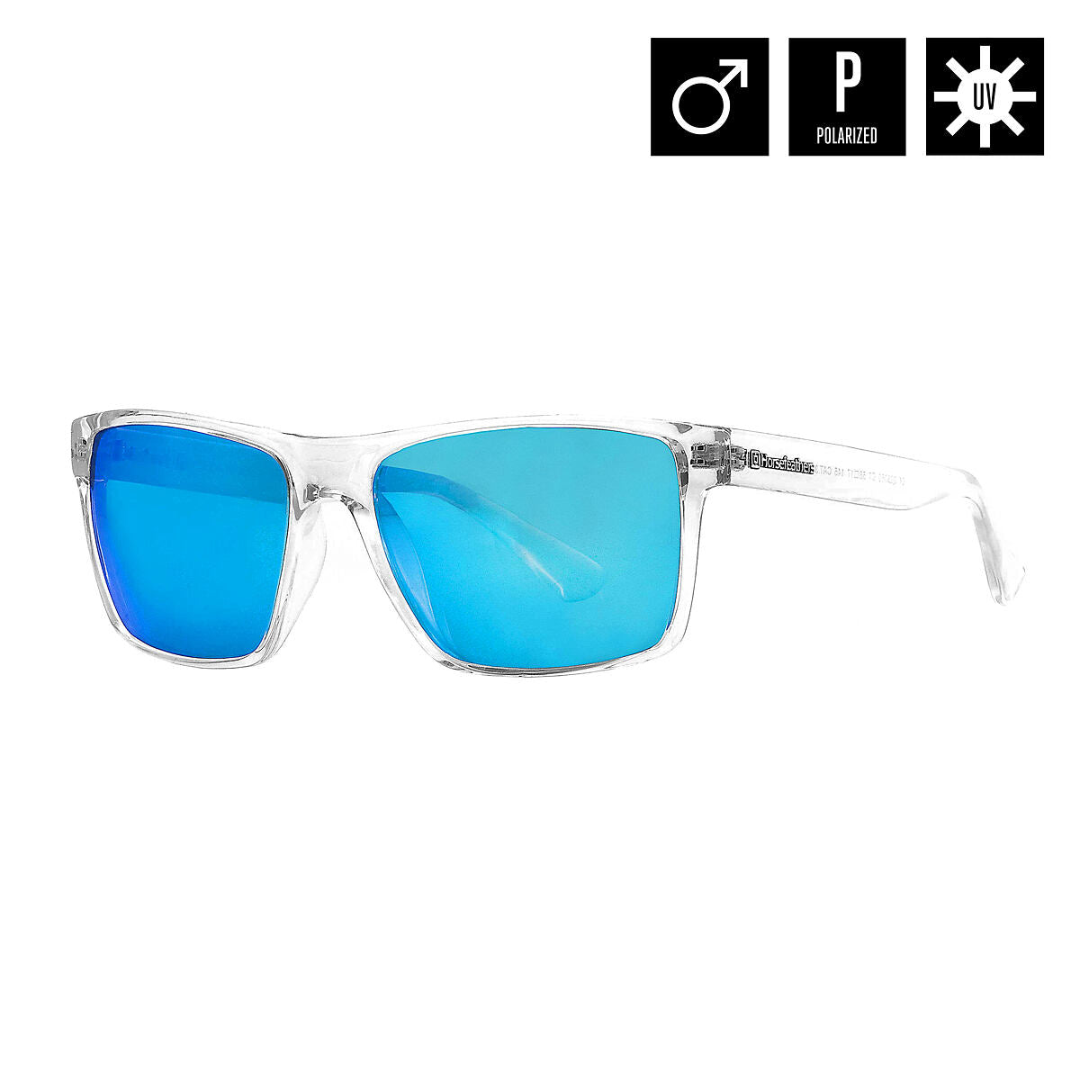 Merlin sunglasses - crystal/mirror blue