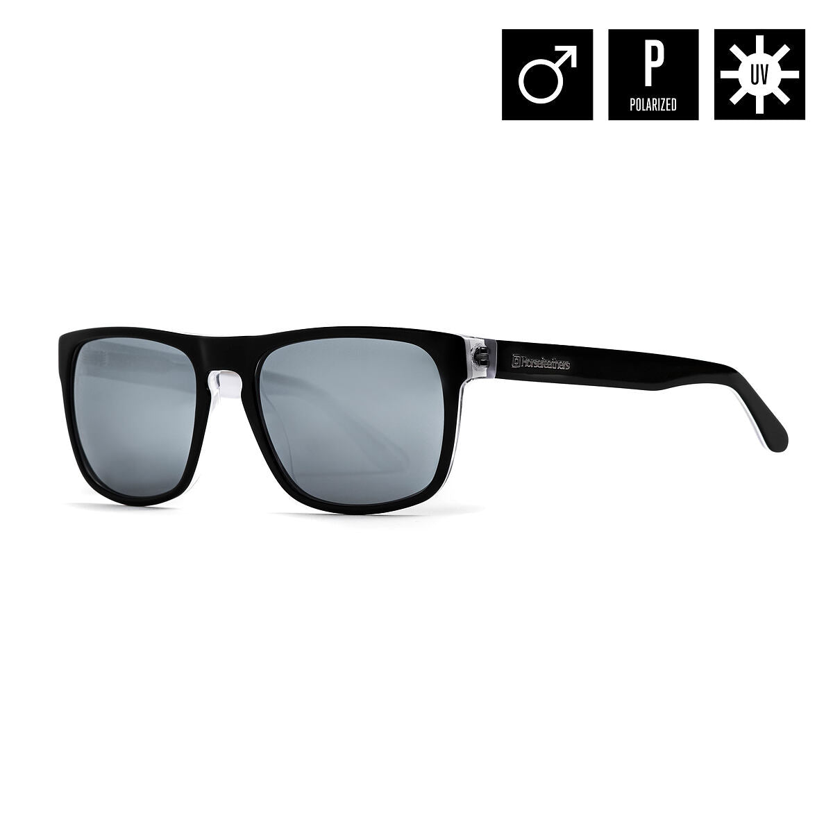 Keaton sunglasses - gloss black/mirror white