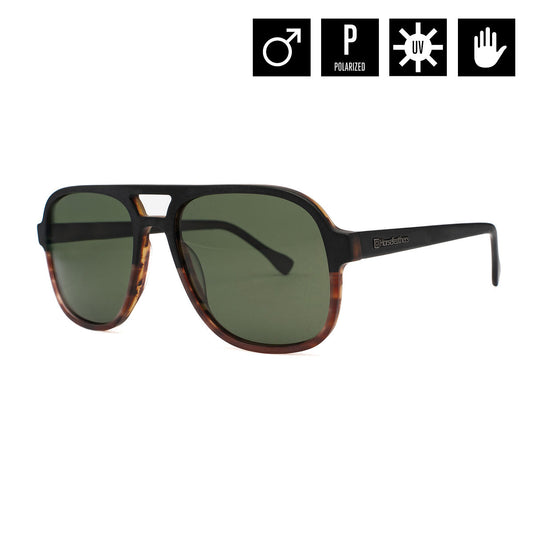 Corp sunglasses - matt havana/gray green
