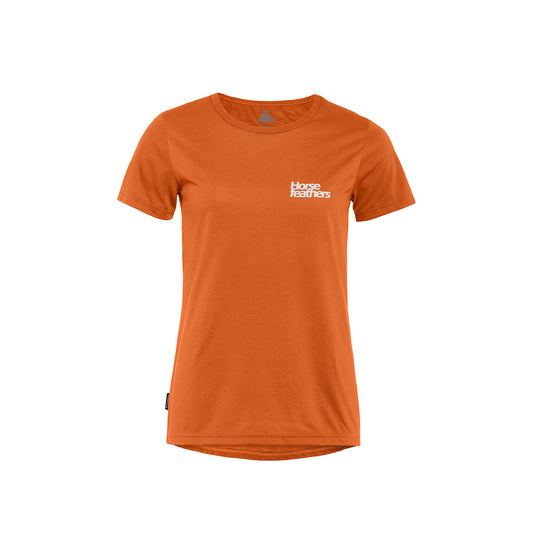 Leila II women's tech t-shirt - burnt orange size M