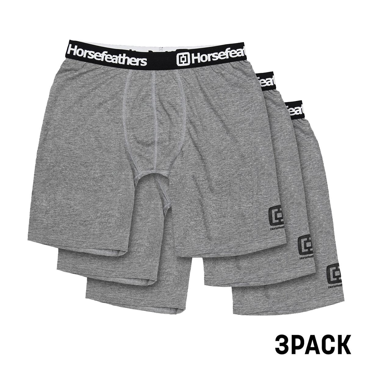 Dynasty Long 3Pack boxer briefs - heather gray size L