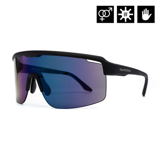 Scorpio bike sunglasses - matt black/mirror green
