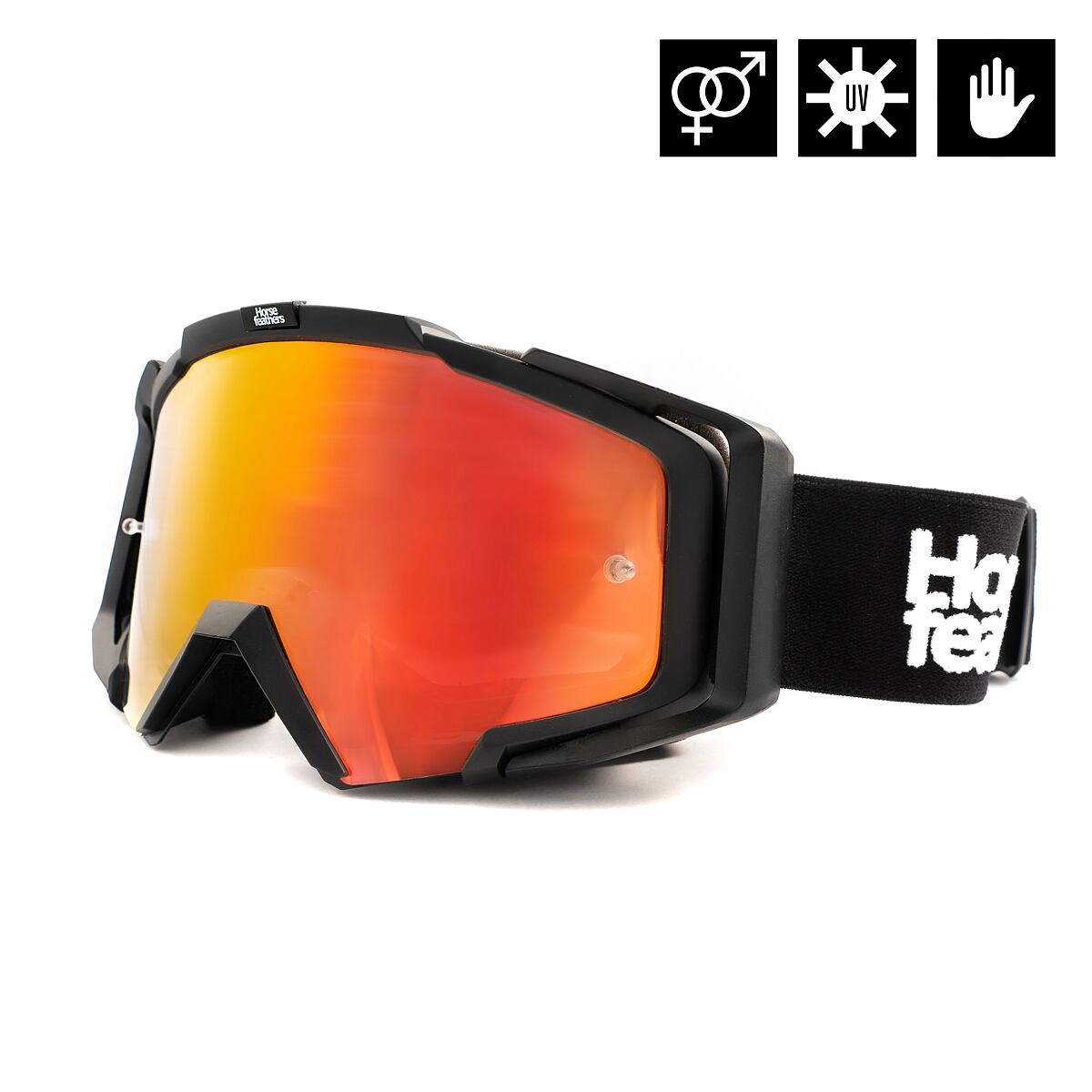 Patriot MTB goggles - black/mirror red