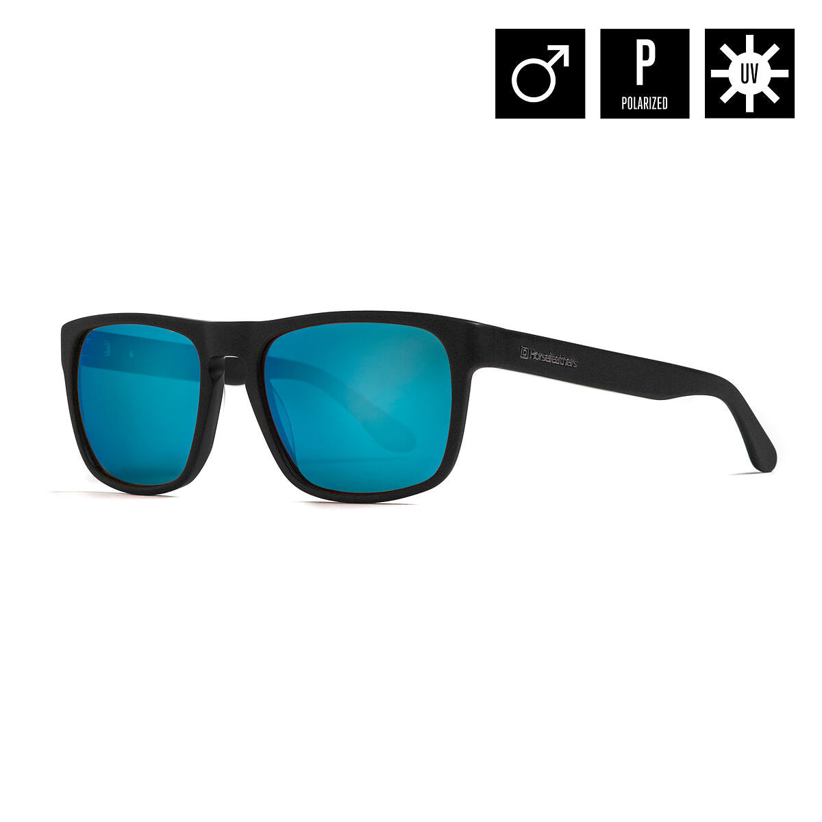 Keaton sunglasses - brushed black/mirror blue