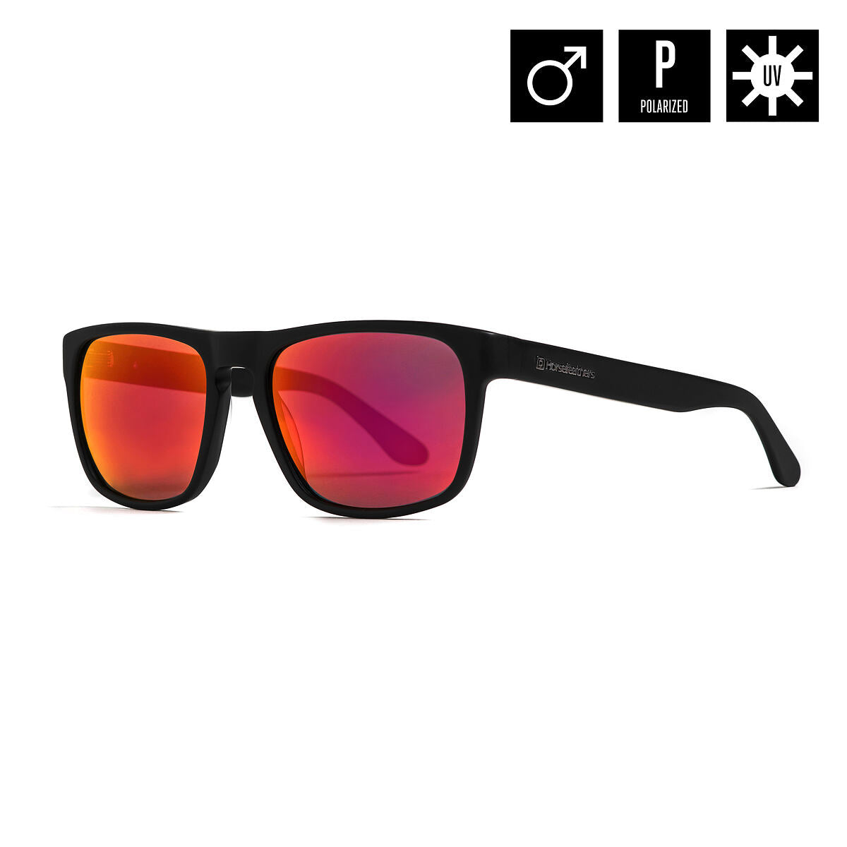 Keaton sunglasses - matt black/mirror red