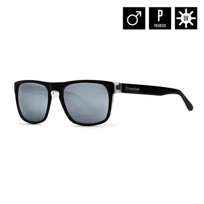 Keaton sunglasses - gloss black/mirror white