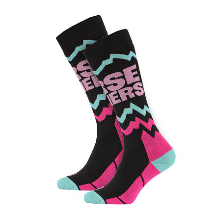 Mitzi Youth snowboard socks - black/rose size 32