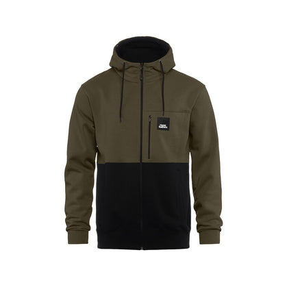 Vick zip hoodie - burnt olive size S
