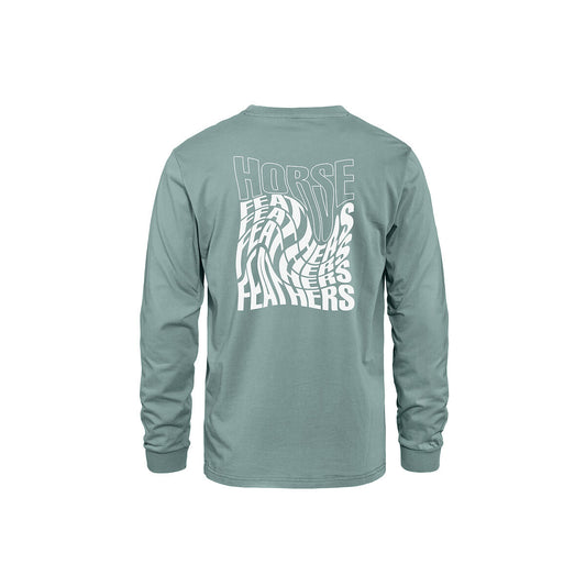 Tall Typo LS t-shirt - blue haze size L