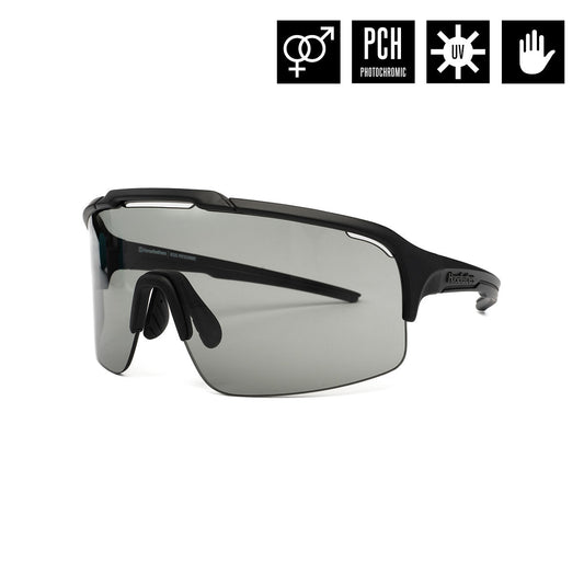 Recoil Photochromic bike sunglasses - matt black/gray
