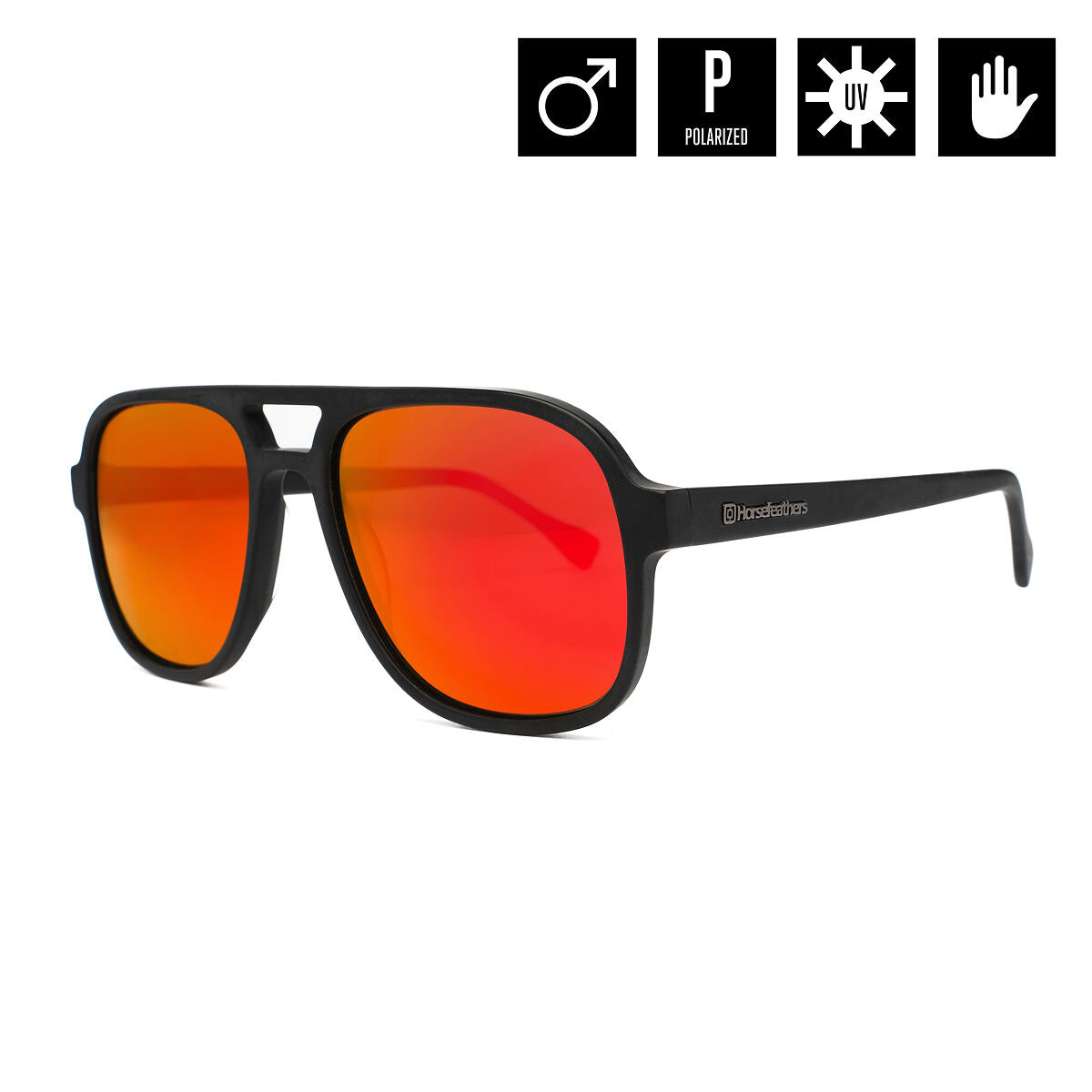 Corp sunglasses - matt black/mirror red