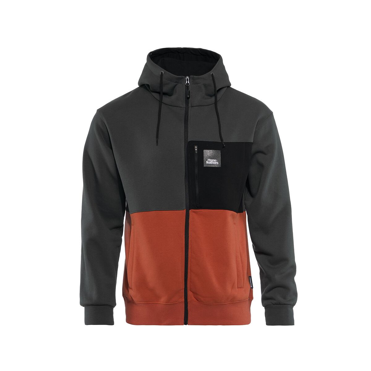 Vick zip hoodie - gray/ginger size S