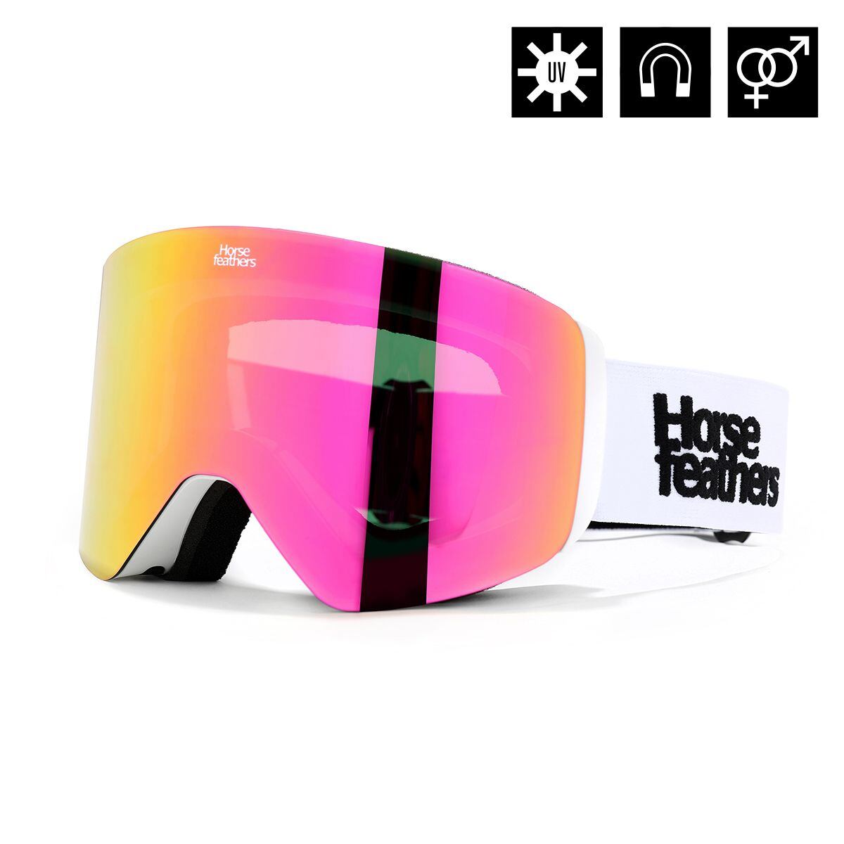 Colt goggles - white/mirror pink