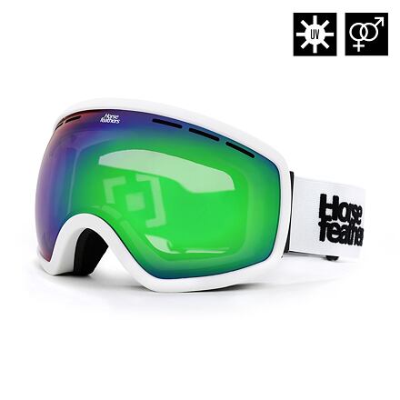 Knox goggles - white/mirror green