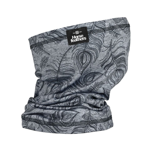 Lightweight Neck Warmer - gray feathers